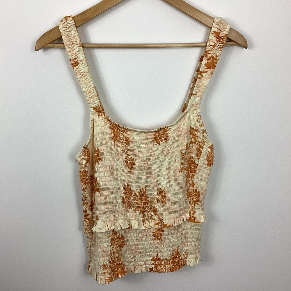 Intimately Free People Hannah Smocked  Tank Top Size Large